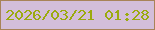 文字の大きさ：4、枠の色：a88358、背景の色：d3beda、文字の色：9baa0f 無料ブログパーツのブログ時計