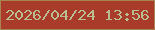 文字の大きさ：1、枠の色：a88453、背景の色：a93b2b、文字の色：babc90 無料ブログパーツのブログ時計