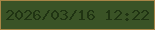 文字の大きさ：2、枠の色：a88546、背景の色：3a5326、文字の色：203413 無料ブログパーツのブログ時計