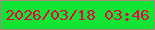 文字の大きさ：5、枠の色：a8857a、背景の色：11e432、文字の色：e80246 無料ブログパーツのブログ時計