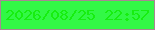 文字の大きさ：3、枠の色：a88693、背景の色：32f846、文字の色：17ee10 無料ブログパーツのブログ時計