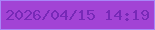 文字の大きさ：1、枠の色：a886f8、背景の色：a243d5、文字の色：7729b7 無料ブログパーツのブログ時計