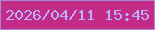 文字の大きさ：2、枠の色：a887d4、背景の色：c42b87、文字の色：b8b2fc 無料ブログパーツのブログ時計