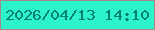 文字の大きさ：3、枠の色：a88886、背景の色：2cf3c9、文字の色：048078 無料ブログパーツのブログ時計