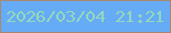 文字の大きさ：5、枠の色：a88973、背景の色：65abf5、文字の色：94d8bb 無料ブログパーツのブログ時計