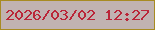 文字の大きさ：4、枠の色：a88b22、背景の色：c1b3b1、文字の色：ba2638 無料ブログパーツのブログ時計