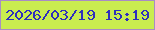 文字の大きさ：3、枠の色：a88dc4、背景の色：c9ed4f、文字の色：2e2ebd 無料ブログパーツのブログ時計