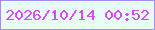 文字の大きさ：4、枠の色：a88df6、背景の色：e8fcf8、文字の色：d94af9 無料ブログパーツのブログ時計