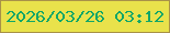 文字の大きさ：1、枠の色：a89248、背景の色：e9e24b、文字の色：11a668 無料ブログパーツのブログ時計