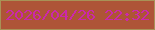 文字の大きさ：1、枠の色：a89256、背景の色：ae5437、文字の色：cb28ab 無料ブログパーツのブログ時計