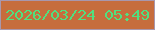 文字の大きさ：2、枠の色：a897ad、背景の色：c66d3d、文字の色：50e07f 無料ブログパーツのブログ時計