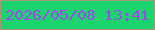 文字の大きさ：1、枠の色：a89879、背景の色：1bd46d、文字の色：9e49ee 無料ブログパーツのブログ時計