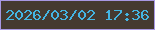文字の大きさ：4、枠の色：a898e4、背景の色：453a31、文字の色：44b5e3 無料ブログパーツのブログ時計
