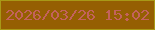 文字の大きさ：5、枠の色：a89917、背景の色：955f02、文字の色：c3625c 無料ブログパーツのブログ時計