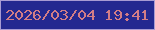 文字の大きさ：2、枠の色：a89bd3、背景の色：242890、文字の色：d27d86 無料ブログパーツのブログ時計