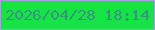 文字の大きさ：5、枠の色：a89fe0、背景の色：16e446、文字の色：35967c 無料ブログパーツのブログ時計