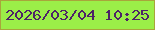 文字の大きさ：3、枠の色：a8a53b、背景の色：9bee48、文字の色：4d2367 無料ブログパーツのブログ時計
