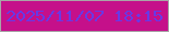 文字の大きさ：3、枠の色：a8a5a7、背景の色：c5108a、文字の色：6839e6 無料ブログパーツのブログ時計