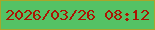 文字の大きさ：4、枠の色：a8a62a、背景の色：54c265、文字の色：ab1503 無料ブログパーツのブログ時計