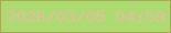 文字の大きさ：5、枠の色：a8aa55、背景の色：aeda72、文字の色：e1bf9e 無料ブログパーツのブログ時計