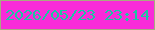 文字の大きさ：5、枠の色：a8aa80、背景の色：f92bd9、文字の色：1bc6a3 無料ブログパーツのブログ時計