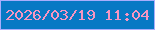 文字の大きさ：4、枠の色：a8aefc、背景の色：0779c4、文字の色：f796c1 無料ブログパーツのブログ時計