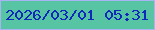 文字の大きさ：3、枠の色：a8b3f4、背景の色：57c4a4、文字の色：0f29bb 無料ブログパーツのブログ時計