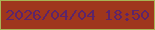 文字の大きさ：3、枠の色：a8b454、背景の色：9f361d、文字の色：5c246a 無料ブログパーツのブログ時計