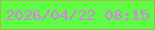 文字の大きさ：1、枠の色：a8b94f、背景の色：5efc45、文字の色：e376f8 無料ブログパーツのブログ時計