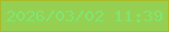 文字の大きさ：1、枠の色：a8ba26、背景の色：95d053、文字の色：80e570 無料ブログパーツのブログ時計