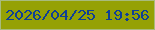 文字の大きさ：4、枠の色：a8bb7d、背景の色：95a105、文字の色：0f3f96 無料ブログパーツのブログ時計
