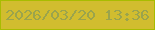 文字の大きさ：5、枠の色：a8bc01、背景の色：d1bd2f、文字の色：9ba44c 無料ブログパーツのブログ時計