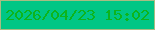 文字の大きさ：1、枠の色：a8bc83、背景の色：00c685、文字の色：0db41c 無料ブログパーツのブログ時計