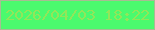 文字の大きさ：1、枠の色：a8bc93、背景の色：4bfa6e、文字の色：92e659 無料ブログパーツのブログ時計
