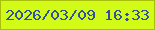 文字の大きさ：1、枠の色：a8be0a、背景の色：d2fc17、文字の色：30519f 無料ブログパーツのブログ時計