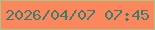 文字の大きさ：1、枠の色：a8c487、背景の色：fd875c、文字の色：3d7d6e 無料ブログパーツのブログ時計