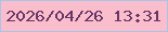 文字の大きさ：1、枠の色：a8c4e7、背景の色：f9bdcb、文字の色：683666 無料ブログパーツのブログ時計