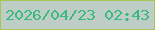 文字の大きさ：4、枠の色：a8c558、背景の色：becdc6、文字の色：3cb97e 無料ブログパーツのブログ時計