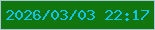 文字の大きさ：4、枠の色：a8c6d5、背景の色：10760d、文字の色：12c4ec 無料ブログパーツのブログ時計