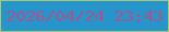 文字の大きさ：4、枠の色：a8c772、背景の色：2595cc、文字の色：aa548b 無料ブログパーツのブログ時計