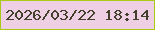 文字の大きさ：3、枠の色：a8ca15、背景の色：efcfe3、文字の色：43412c 無料ブログパーツのブログ時計
