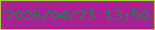 文字の大きさ：2、枠の色：a8cb45、背景の色：a91f94、文字の色：257e4d 無料ブログパーツのブログ時計