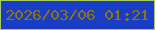 文字の大きさ：2、枠の色：a8cc61、背景の色：1a3dc6、文字の色：8d7611 無料ブログパーツのブログ時計