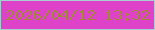 文字の大きさ：3、枠の色：a8cdd3、背景の色：dd42c8、文字の色：a4863d 無料ブログパーツのブログ時計