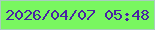 文字の大きさ：3、枠の色：a8cebd、背景の色：79f75f、文字の色：4921a3 無料ブログパーツのブログ時計