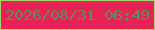 文字の大きさ：5、枠の色：a8d06f、背景の色：e82256、文字の色：618d55 無料ブログパーツのブログ時計