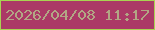 文字の大きさ：1、枠の色：a8d352、背景の色：ab3966、文字の色：b2a684 無料ブログパーツのブログ時計