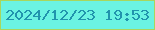 文字の大きさ：5、枠の色：a8d65d、背景の色：6bf3e2、文字の色：2194ad 無料ブログパーツのブログ時計