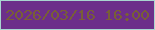 文字の大きさ：4、枠の色：a8d6d0、背景の色：6c2f8a、文字の色：785f36 無料ブログパーツのブログ時計
