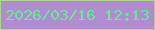 文字の大きさ：1、枠の色：a8d78a、背景の色：b28bd0、文字の色：5dee96 無料ブログパーツのブログ時計